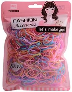 Youxuan Girls Elastics Hair Ties No Snag Colored Cute Hair Bands