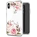 JAHOLAN Rose Flower Cute Girls Floral Design Clear TPU Soft Slim Flexible Silicone Cover Phone Case for iPhone Xs Max 2018 6.5 inch