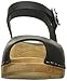 MIA Shoes Anja Womens Leather Clogs with Wooden Heels