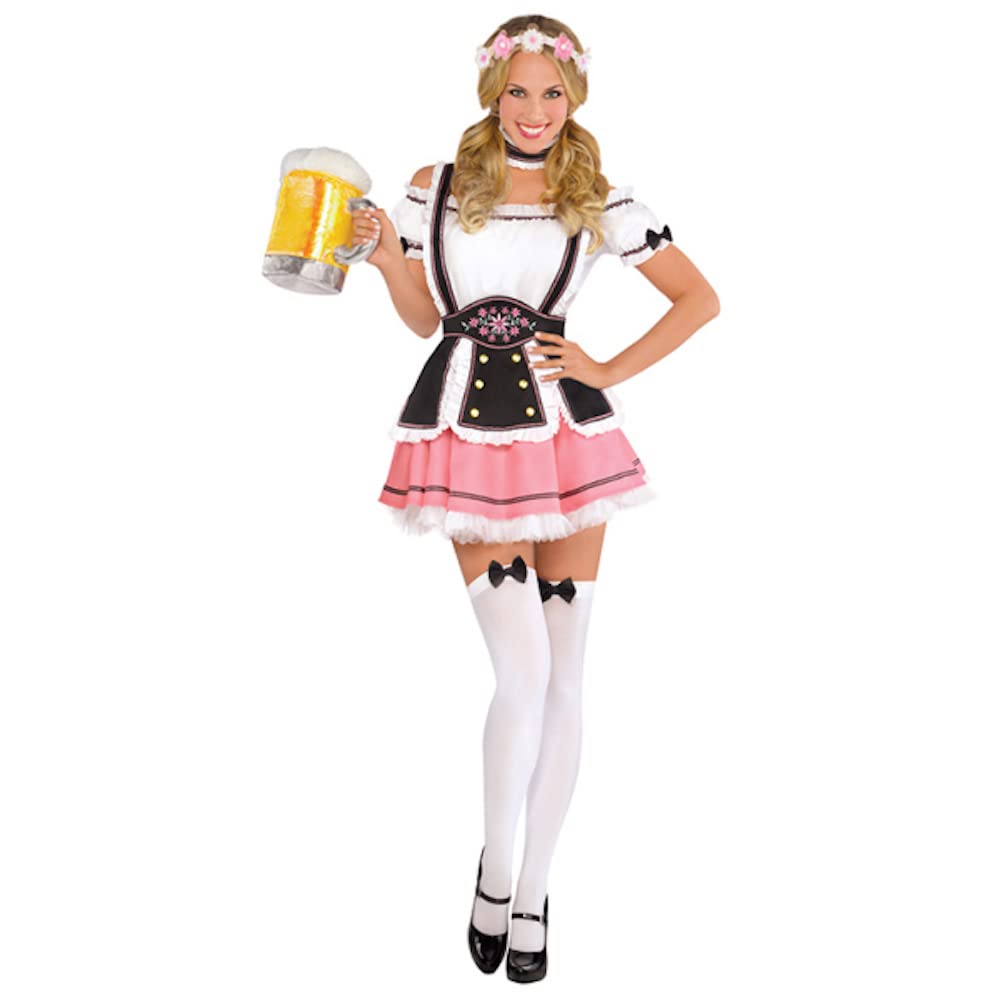 amscan 844609-55 Adults Oktobermiss Fancy Dress Bavarian Oktoberfest Costume (UK Dress Size 14-16)