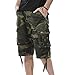 AOQ Men's Camo Cargo Shorts Cotton (32, Drak Army Green Camouflage)