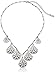 1928 Jewelry Silver-Tone Vine Filigree Teardrop Adjustable Collar Necklace, 16