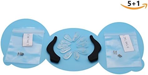 Cothyen Anti-slip Air Soft Comfortable Silicone Eyeglass Nose Pads And Holder for Glasses, Ear Hook, Eyeglass Temple Tip Suits(Screw-in, 5 Pair)