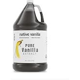 128oz Pure Vanilla Extract - 100% Real Vanilla Extract - Native Vanilla | For Cooking, Drinks &amp; Desserts - 100% Vegan, Sugar Free &amp; Kosher - Non-GMO &amp; Gluten-Free