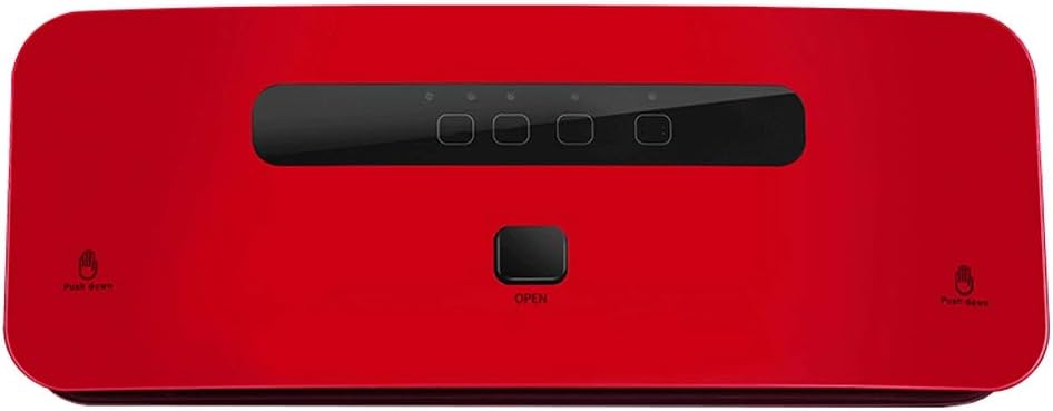Vacuum Sealer/Heat Sealer Food Saver Vacuum Sealer Machine Food Preservation Machine Plastic Bag Vacuum Plastic Seal One-button Intelligent Vacuum Sealing Operation Is Simple (Color : Red)