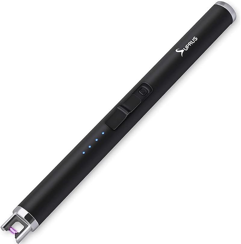 SUPRUS Electric Arc Lighter USB Rechargeable Plasma Windproof with Safety Lock
