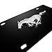 Ford Mustang 3D Pony Black Stainless Steel License Plate
