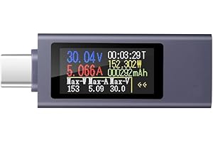 diymore USB C Power Meter Testers,USB-C Tester Color Screen,Digital Multimeter,Voltage Current Tester USB Battery Checker USB Voltage Current Voltmeter USB Mobile Testers USB Power Tester