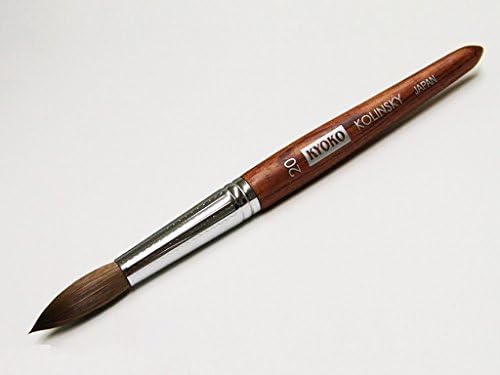 Kyoko Finest 100% Pure Kolinsky Brush, Size # 20, Made in Japan, Original Wood Handle