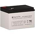 SigmasTek SP12-15HR - 12V 15AH F2 SLA Battery - Replaces: HR15-12, EVH12150, EVH12140, ELT-12140, BT14-12HR, WP14-12E, LP12-14, LW-6FM14EVX