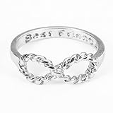 L.Store (R) Plated Bowknot Infinity Finger Ring with 