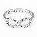 L.Store (R) Plated Bowknot Infinity Finger Ring with 