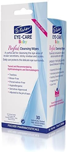 Purified, Non-irritating, Tear-free, Hypoallergenic and Sensitive Approved Baby Eyelid Wipes by Dr. Fischer, Pre-moistened - Image 5