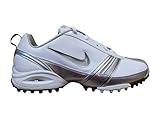 Nike Women's Team Destroyer Lacrosse Cleats (12, White/Black-Metallic Silver)