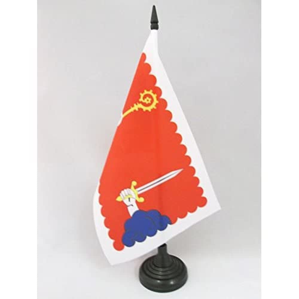AZ FLAG Haute-Loire Table Flag 5'' x 8'' - French department Office Decoration 100% Polyester 21 x 14 cm - Mini Desk Flag with Pole and Black Plastic Base