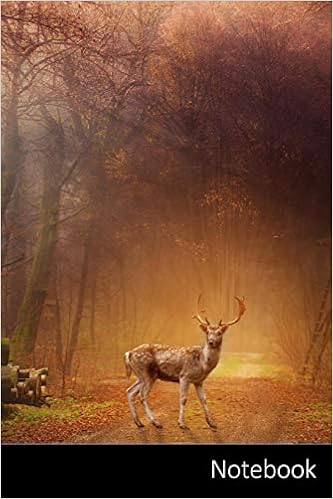 Notebook ファンタジー 森林 鹿 木 炎 神秘的な 魔法 ノートブック 日記 ライティングブック ノート 6 X 9インチ 15 24 X 22 86 Cm 110ページ 光沢のある表面 ファンタジー 森林 鹿 木 炎 神秘的な 魔法 ノートブック 日記
