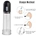 Automatic Penis Pump with 3 Suction Modes for Stronger Bigger Erections, PALOQUETH Electronic Erection Pump Penis Vacuum Pump Male Sex Toy with Clear Cylinder Tight Seal Sleeve for Powerful Suction