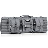 Savior Equipment American Classic Tactical Double Long Rifle Pistol Gun Bag Firearm Transportation Case w/Backpack - 36 Inch Ash Gray