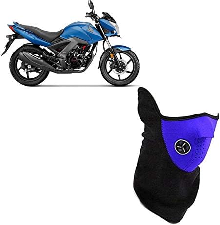AutokraftZ Blue Cotton & Nylon Balaclava Anti Pollution Bike Riding Face Mask_74
