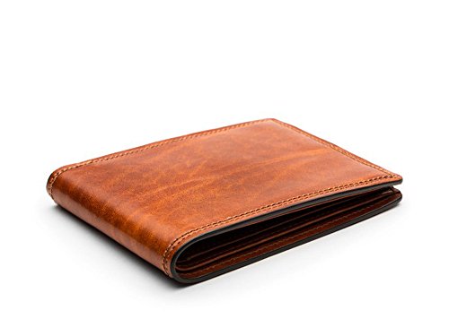 Bosca Dolce Leather Executive ID Bifold Mens RFID Blocking Wallet (Amber)
