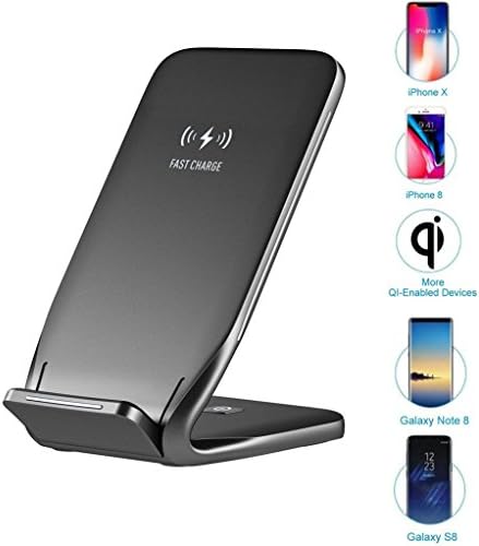 Wireless Charger,Fast Charging Stand(No AC Adapter) for iPhone X 8 8 Plus,Pad for Samsung Galaxy Note 8/5 S8/S8 Plus S7/S7 Edge S6 Edge Plus