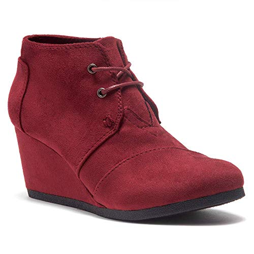 low wedge heel booties