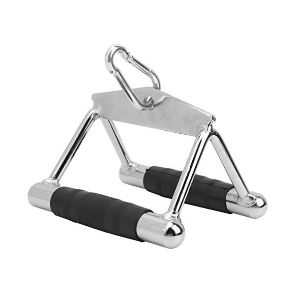 DAUERHAFT-Steel-Multifunction-Workout-Tricep-V-Shaped-Press-Down-Bar-Easy-to-Usefor-Seated-Rowing-Exercises DAUERHAFT V-Shaped Pressure Bar, Steel V-Shaped Multifunction Handle, V-Shaped Pressure Bar for Triceps Rowing Machine…