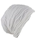 Spring fever Stylish Wrinkled Beanie Cap Slouchy Skull Hat(E White)