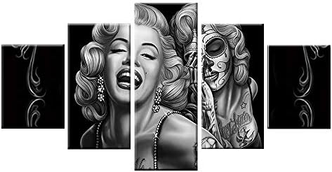 AGCary Unframed 5 Piece Marilyn Monroe Poster Modern Artwork Print Canvas Painting for for Living Room Bedroom Home Decor(Marilyn Monroe, 8x12 x2pcs,8x16 x2pcs,8x20 x1pcs)