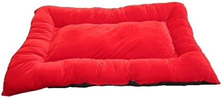 Hiputee Ultra Soft Rectangular (Red) Dog/cat Velvet Bed - Medium