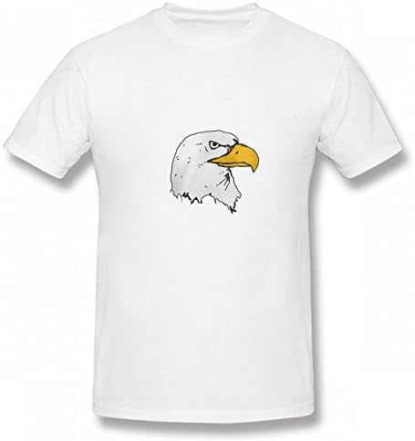 LOJSAQ Bald American Eagle Tshirt Printed Cotton T-Shirts Tops Logo Man Tee White