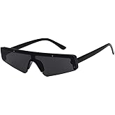 Shiratori Sports Wrap-Around Sunglasses, Fashionable One-Piece Lens UV Protection Shades for Men & Women