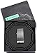 Mio Marino Classic Ratchet Belt - Premium Leather - 1.38 Wide - Adjustable Buckle - Woodland - Jet Black - Adjustable from 28
