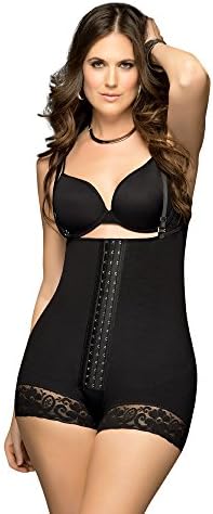 Fajas Dprada 11066 Short Colombian Shapewear Girdle - Post Surgery - Colombianas,Black (L)