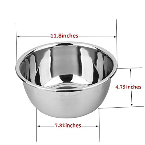 Stainless Steel Bowl,6.5QT Salad Bowl,Metal Bowls,Stainless Steel Basin