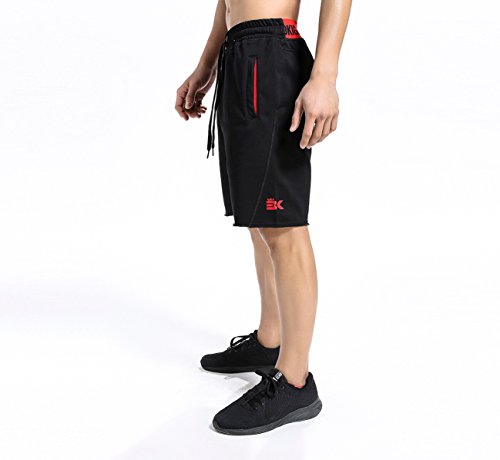 image for BROKIG Men's Fitted Jogging Shorts, Casual Cotton GYM Fitness Bodybuil