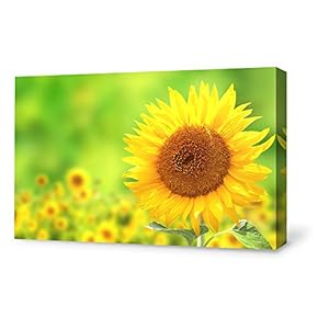 Canvas Wall Art for Living Room,Bedroom Home Artwork Paintings Sunflower Ready to Hang - 12x18 inches