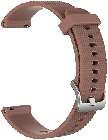 LAEPHO Silicone Starp for Garmin Vivosmart 3,Soft Replacement Watchband Wristband Accessory for Garmin Vivosmart 3/ Vivomove HR/Samsung Gear Sport Smart Watch (Brown)