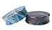 PAIR 8G-38mm Blue Agate Stone Plugs Tunnels Gauges Double Flare Organic Brown White