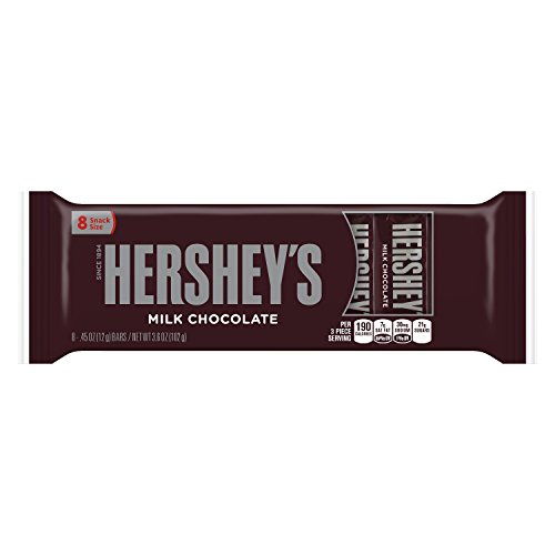 HERSHEY'S Snack Size Milk Chocolate Bars, 3.6 Ounce