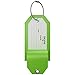 Shacke Large Luggage Tags (2pcs) with Privacy Cover and Steel Loops (Green)