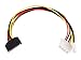 Monoprice SATA Cable - 1 Feet - SATA 15-pin Male to 4-pin Molex and 4-pin Power Cable