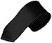 FOMANN Mens Skinny Tie Wholesale Lot of 5 Mens Solid Color Neckties 2 Inch (Black)
