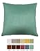 DreamHome - Solid Faux Suede Decorative Pillow Cover/Sham, (26x26, Turquoise)