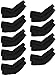 9 Pairs UV Protection Sleeves Cooling Sleeves Long Arm Covers Arm Sleeves for Men and Women (Black)