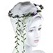 Sanwood Lady Boho Floral Flower Festival Wedding Garland Forehead Hair Head Band (Purple)