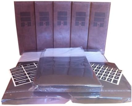 DVD Binder & Sleeves Bulk Storage Pack for 100 DVDs (Brown)
