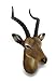 DWK Zeckos 23 Inch Decorative Indoor African Animal Antelope Polyresin Cast Sculpture Wall Hanging Head Bust for Home and Office Decore