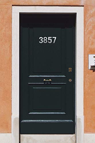 PEELCO Silver Stainless Steel Floating Address Numbers for Houses 3", Acrylic Backing, 3M Double Sided Tape, Hardware Included, 9