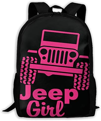 Jeep Girl Travel Laptop Backpack - Extra Large College School Backpack for Mens and Women Water Resistant Big Business Computer Backpack Bag Fit 17 Inch Laptops Notebook
